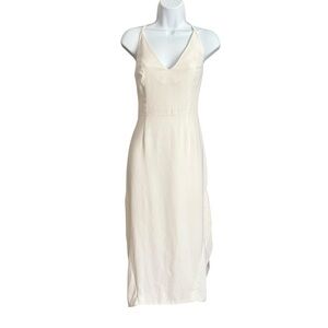C/MEO Collective White V-Neck Dress Women’s Size M